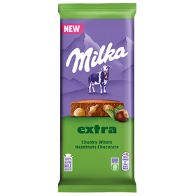 Tablete De Chocolate De Leite Com Avelãs Milka 190 gr