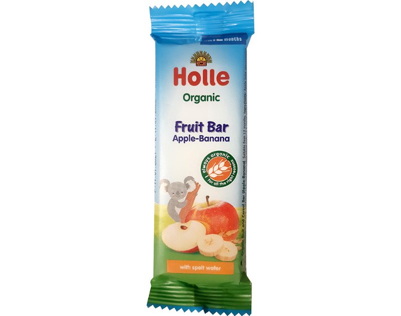 Barra Bio Holle Maçã E Banana 12M 25 g