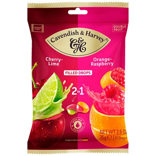 Rebuçados Cereja, Lima , Laranja E Framboesa 75 g