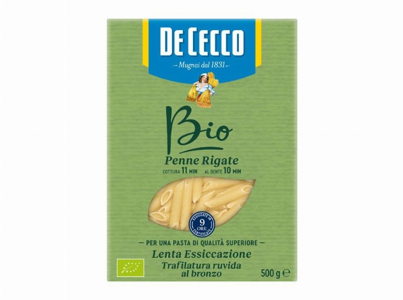 Massa Penne Rigate De Cecco Bio 500 g
