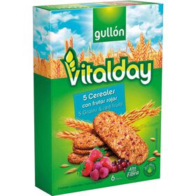 Bolachas Vitalday Cereais Com Frutos Vermelhos Gullón 240 gr (6 Un)