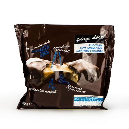 Snack De Chocolate Com Amendoim, Caramelo E Nougat Pingo Doce 0.35Kg