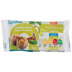 Bolas Energéticas Pistácio Recheadas Continente Equilíbrio 34 gr (2 Un)