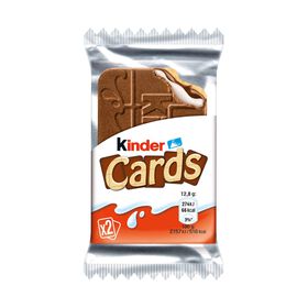 Bolacha Wafer Com Recheio Leite E Chocolate Cards Kinder 26 gr (2 Un)