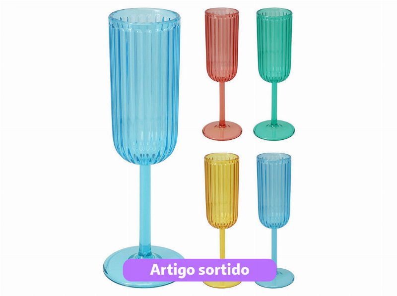 Copo Champanhe 165 ml Cores Sortidas