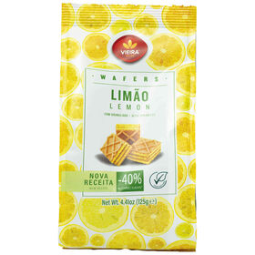 Bolachas Wafers De Limão Cubos Vieira 125 gr