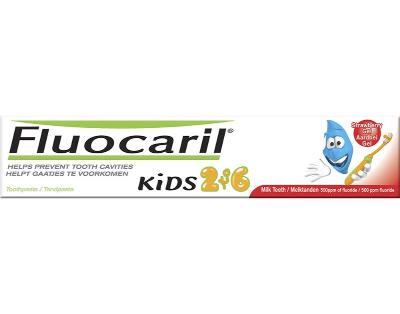 Pasta Dentifrica Fluocaril Kids Morango 2-6 Gel 50 ml