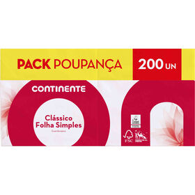 Guardanapos 1 Folha Pack Poupança Continente 200 Un