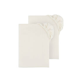 Conjunto 2 Lençóis Ajustáveis 60X120Cm Branco Happy Bear