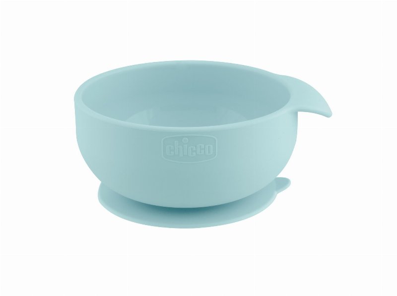 Tigela Chicco Silicone Ventosa Azul