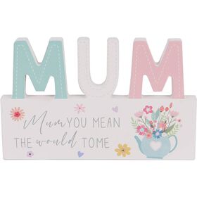 Letra Mum Com Base Kasa