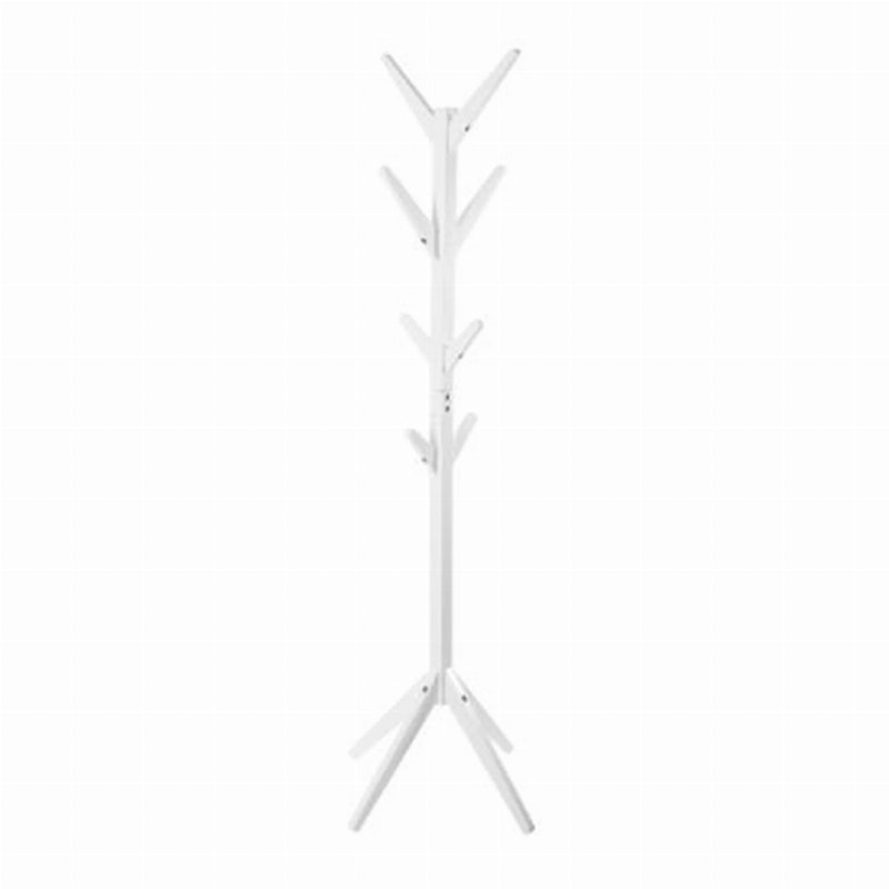 Cabide Madeira Branco 8 Ganchos