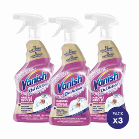 Tira Nódoas Spray Oxi Action Desengordurante Vanish 3 X 750 ml