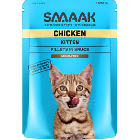 Comida Húmida Para Gato Júnior Sem Cereais Frango Saquetas Smaak 100 g