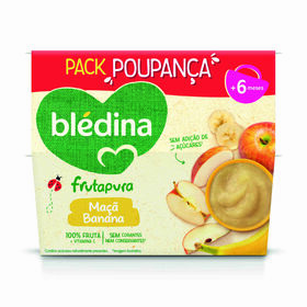 Pack Puré De Fruta Maçã E Banana +6M Blédina 8 X 95 gr