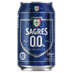 Cerveja Em Lata Sem Álcool 0,0% Sagres 33 cl