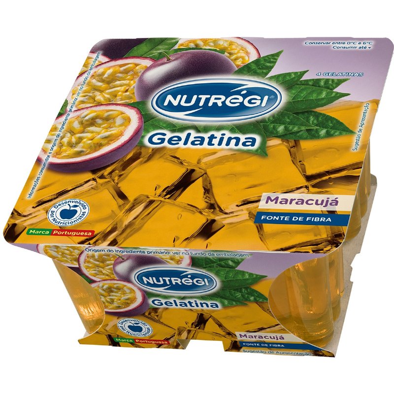Gelatina De Maracujá Gordura Pack 4 Unidades 100 g