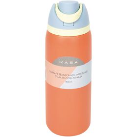 Garrafa Térmica 950 ml Laranja E Azul Kasa