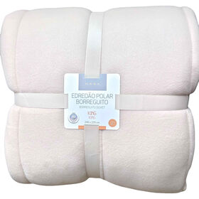 Edredão Polar Borreguito 220X240Cm Bege Kasa