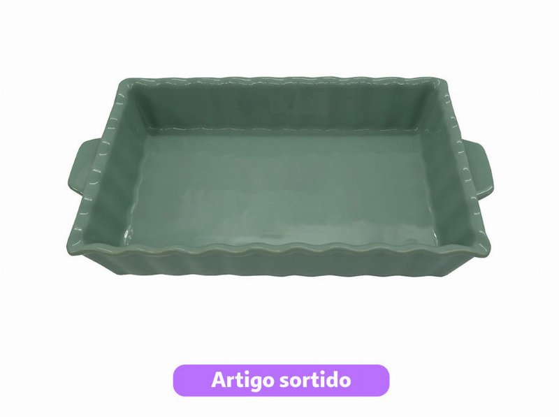 Forma Rectangular Actuel Cerâmica 37Cm Cores Sortidas