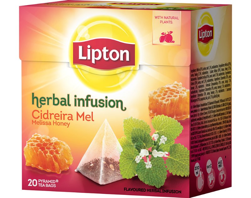 Infusão Lipton Pyramid Cidreira Mel 20 Saquetas