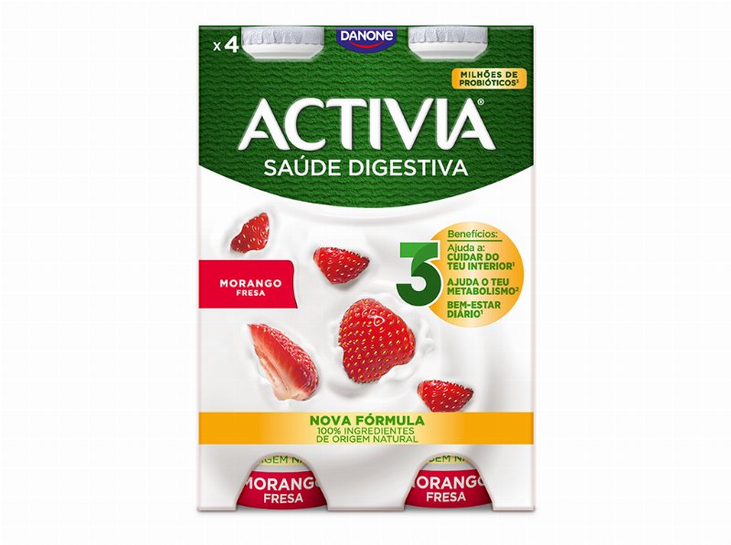 Bifidus Danone Activia Lãquido Morango 4X155 g