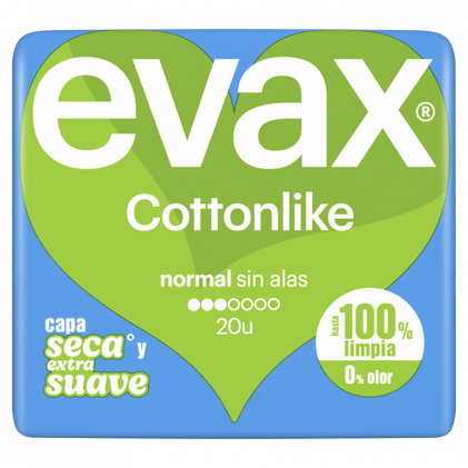 Pensos Higiénicos Cottonlike Normal Sem Abas Evax 20Un