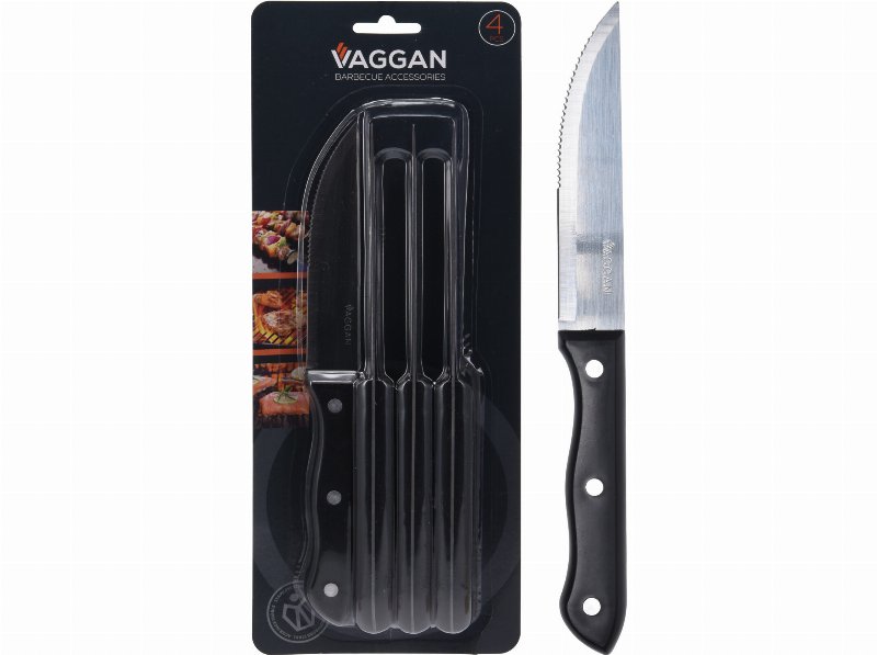 Faca Vaggan Aço Inox 4 Peças
