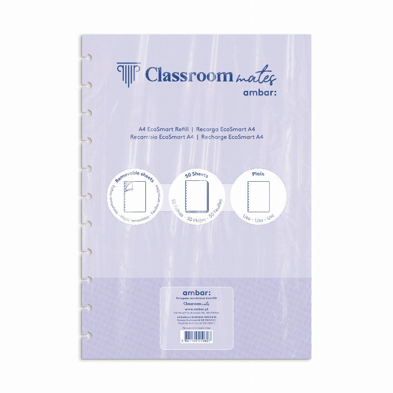 Recarga Caderno Ecosmart Ambar Liso A4 50 Folhas