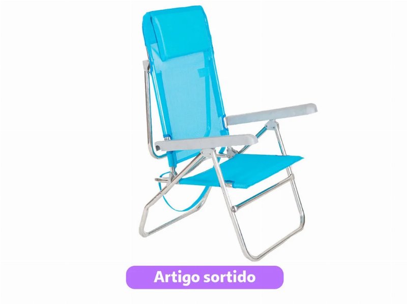 Cadeira Para Campo E Praia Saurium Evia Xxl Em Aluminio Cores Sortidas