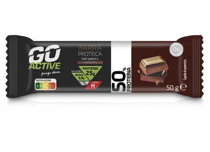 Barra 50% Proteína Chocolate Go Active 0.05Kg
