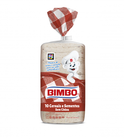 Pão De Forma 10 Cereais E Sementes Sem Côdea Bimbo 0.45Kg