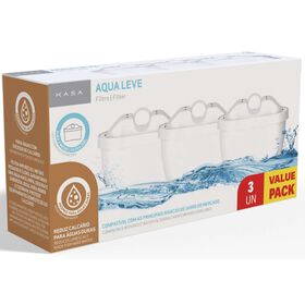 Conjunto 3 Filtros Para Águas Duras Para Jarro Aqua Leve Kasa 1 Un