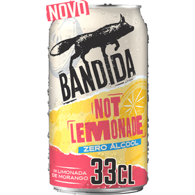 Sidra Em Lata Sem Álcool Limonada De Morango Bandida 33 cl