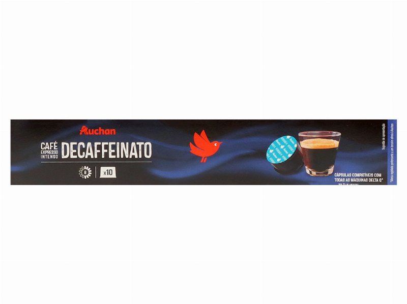 Capsulas Café Auchan Compatível Com Delta Q Descafeinado Intenso 10Un
