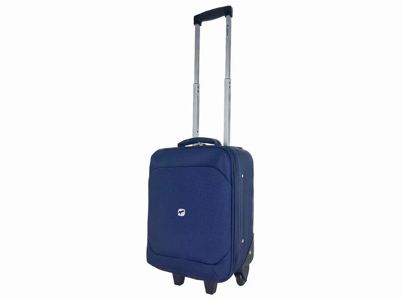 Mala De Cabine Flexível Airport Azul 4 Rodas 42X30X15Cm