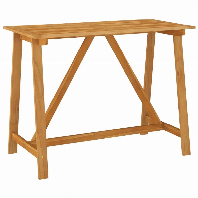 Hkh Mesa De Bar Para Jardim Madeira De Acácia Maciça - Marrom