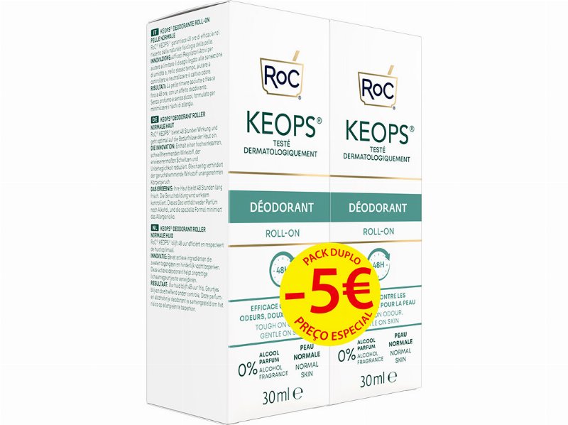 Desodorizante Roc Keops Roll-On 2X30 ml -5