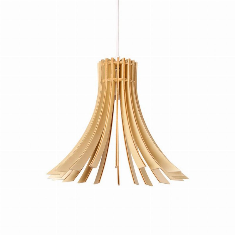 Hkh Candeeiro De Teto Mdf Natural Palma