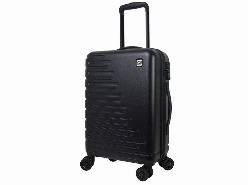 Mala De Cabine Rígida Airport Preto 8 Rodas 35X55X20Cm