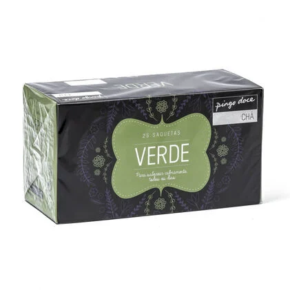 Chá Verde Saquetas Pingo Doce 25Un
