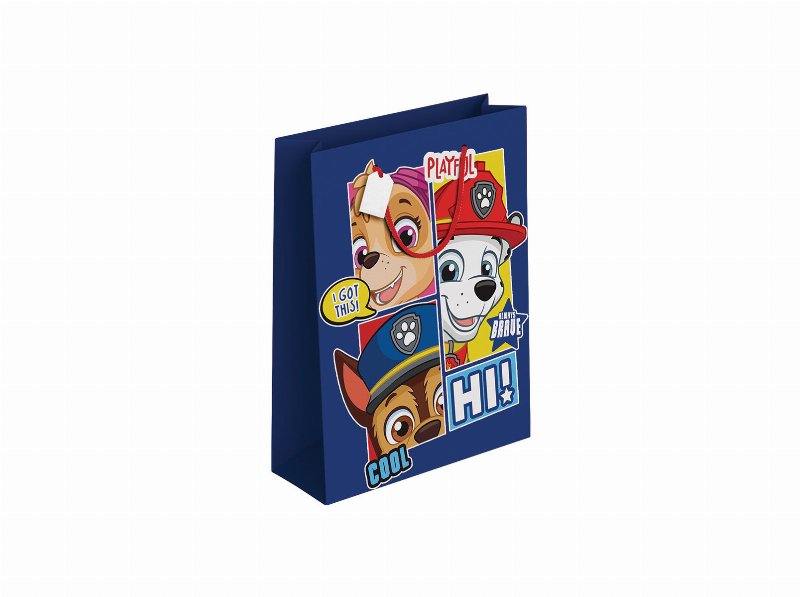 Saco Embrulho Paw Patrol Pequeno 18X23X11Cm