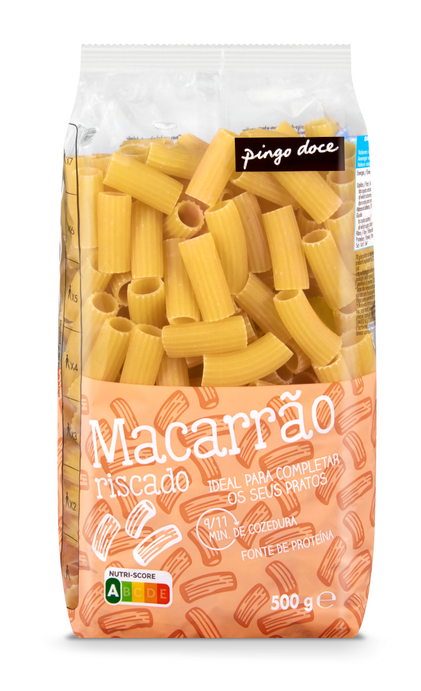 Massa Macarrão Grande Riscado Pingo Doce 0.5Kg