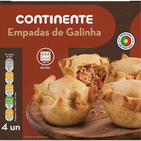 Empadas De Galinha Continente 4 X 90 gr