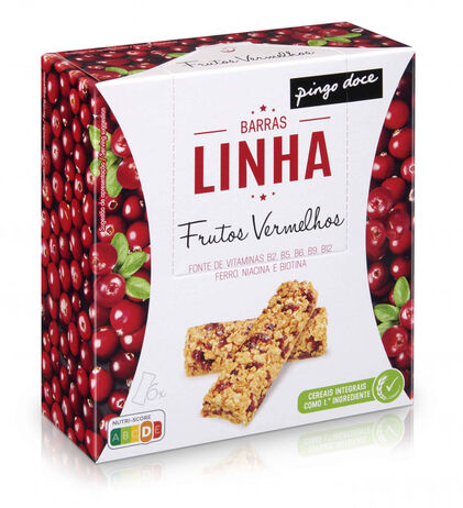 Barras De Cereais Linha Frutos Vermelhos Pingo Doce 0.126Kg