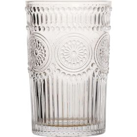 Conjunto 6 Copos Altos 40 cl Flores Transparente Kasa