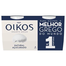 Iogurte Grego Natural Açúcarado Oikos Danone 440 gr (4 Un)
