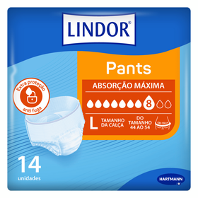 Cuecas Incontinência Pants Maxi L Lindor 14 Un