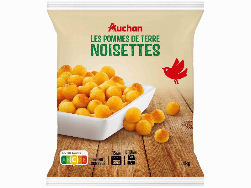 Batatas Pré-Fritas Auchan Noisettes Para Forno E Airfryer 1 kg