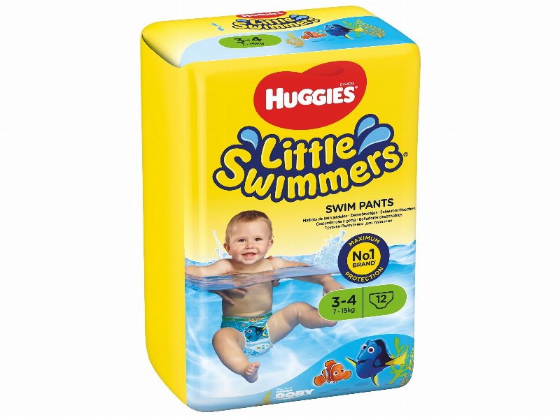 Fralda Cueca Banho Huggies Little Swimmers T3/4 7 kg A 15 kg 12Un
